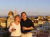 Gene Pisasale and Phyllis Recca in Florence, Italy