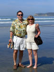 San Diego - Gene & Phyllis on the beach
